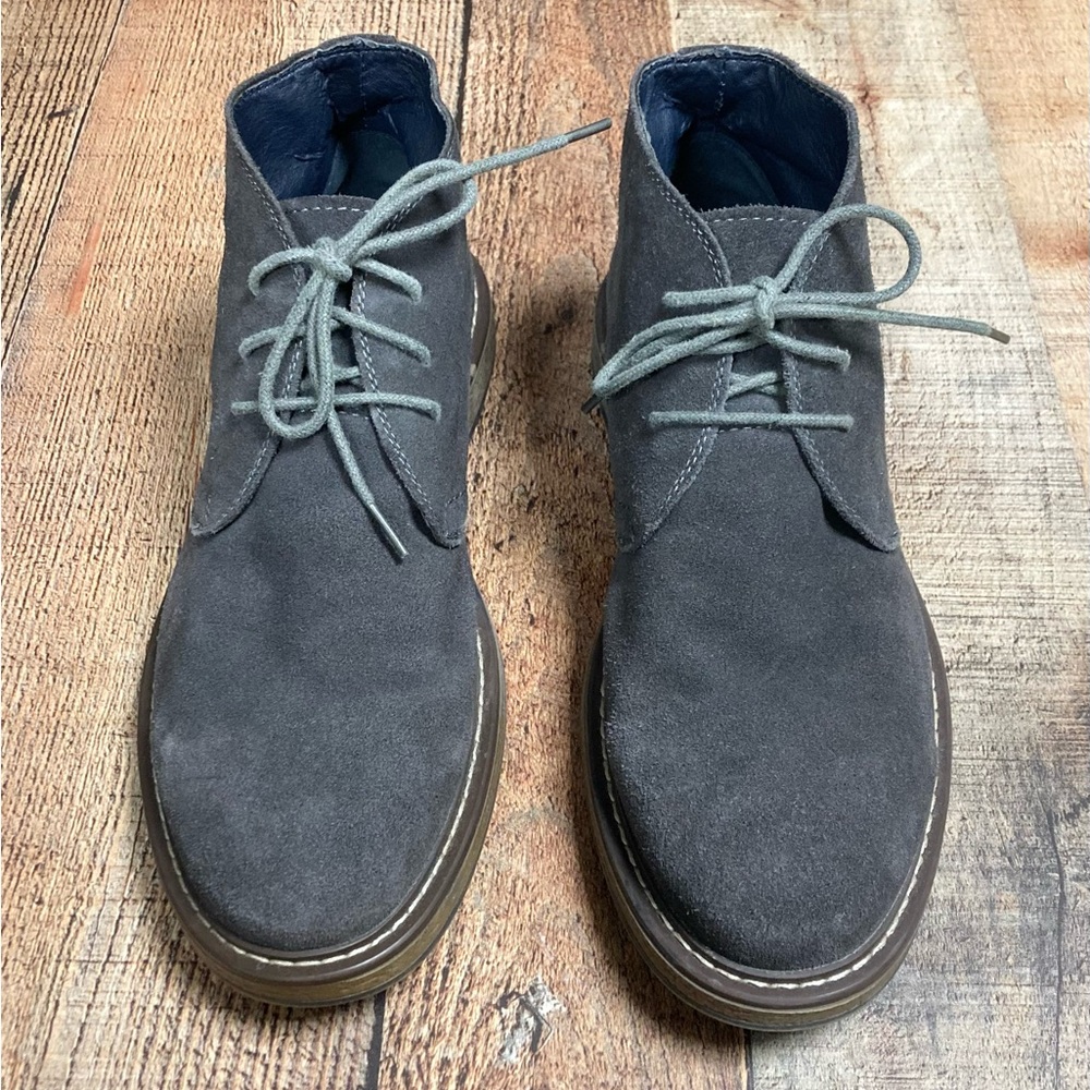 Joseph Abboud Collection Mens Grey Suede Leather Chukka Boots Size 8 - Picture 2 of 8